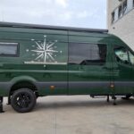 Mercedes Benz sprinter van levelled by a Redfoot system