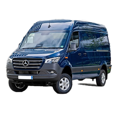 hero shot of mercedes benz sprinter van